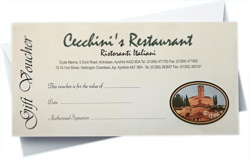 Cecchinis gift voucher